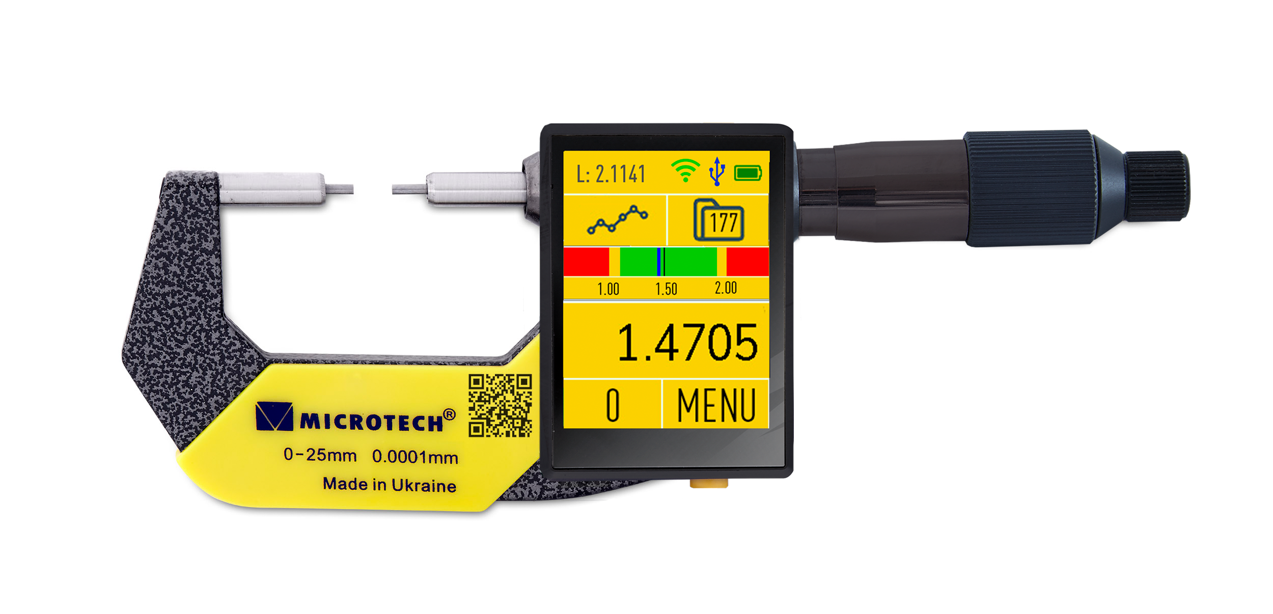100mm Digital Messschraube, 0,0001mm, IP 65 - Microtech Metrology