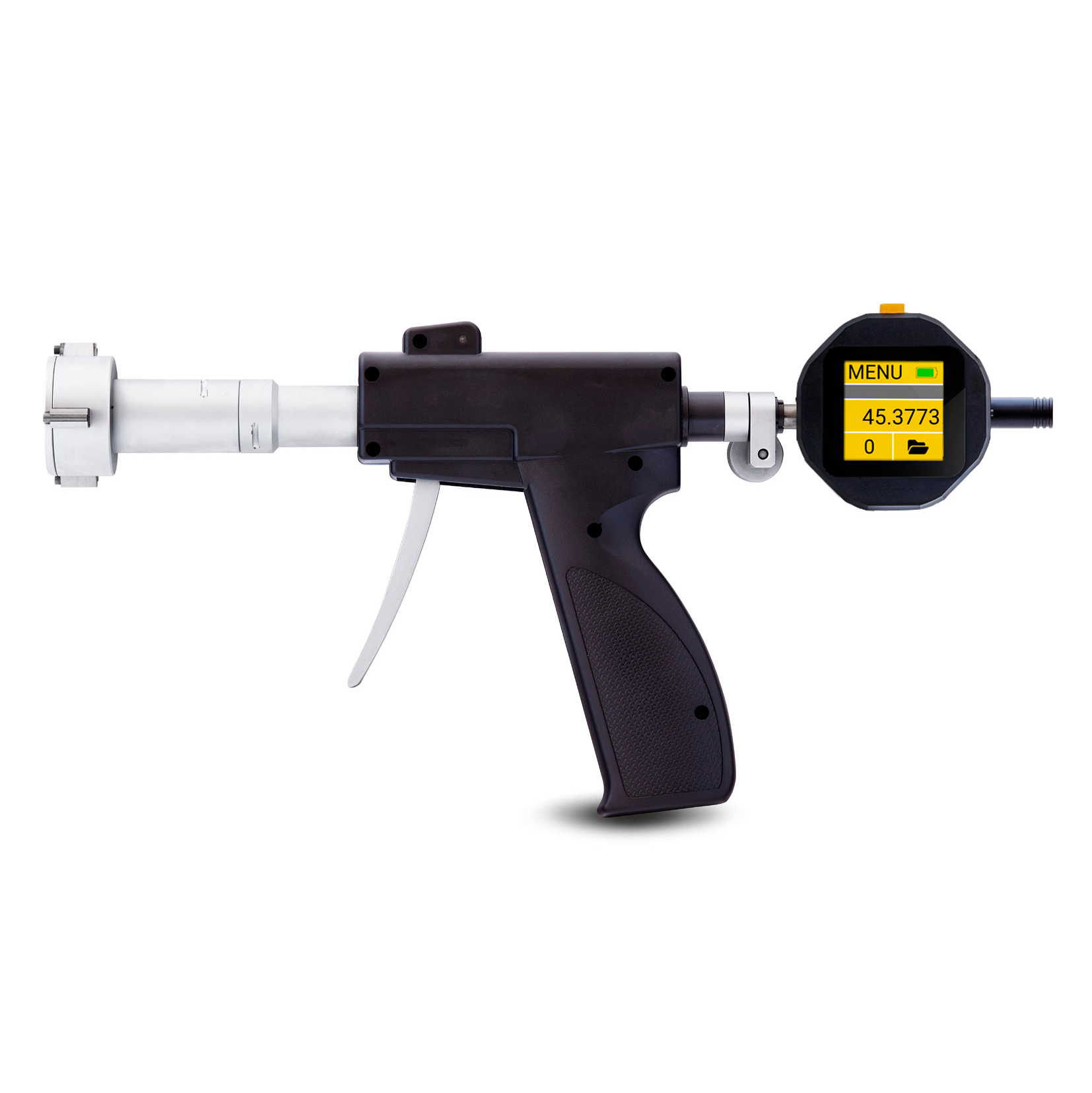 50-100mm Dreipunkt-Innenmessschraube mit Pistolengriff, Color 1.54" Touchscreen, Wireless+USB, 0,004mm Genauigkeit, Satz 4 - Microtech Metrology