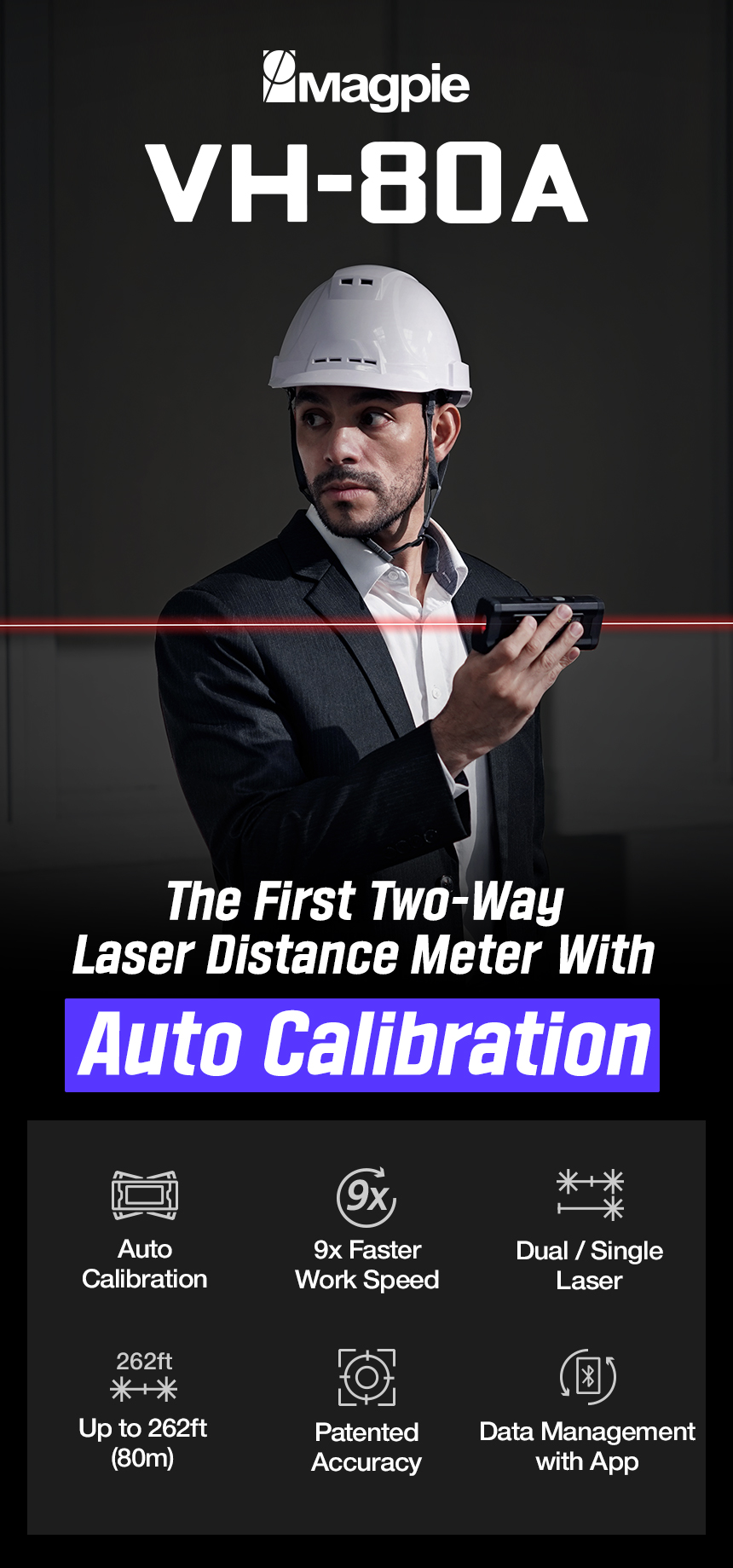 Dualer Laser-Entfernungsmesser mit Auto-Kalibration