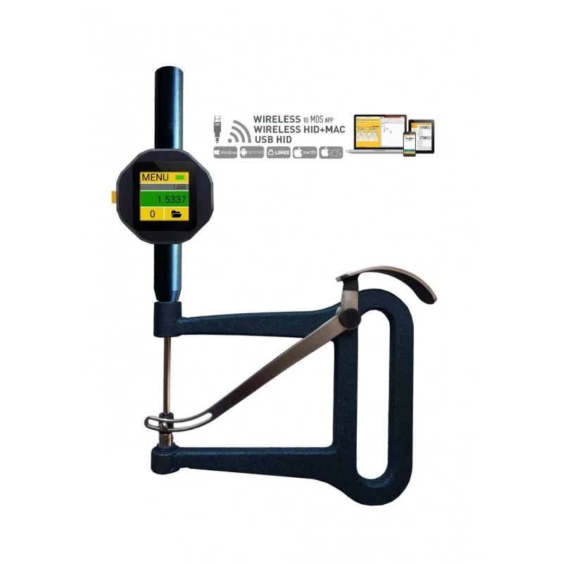 10mm Dicken-Messgerät, 0,011mm Auflösung, ISO 17025 Kalibrierzertifikat, Wireless+USB - Microtech Metrology