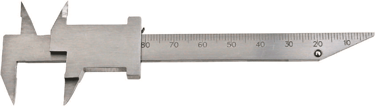 80mm Klein-Messschieber mit spitzem Schnabel für Zahntechniker M201.002