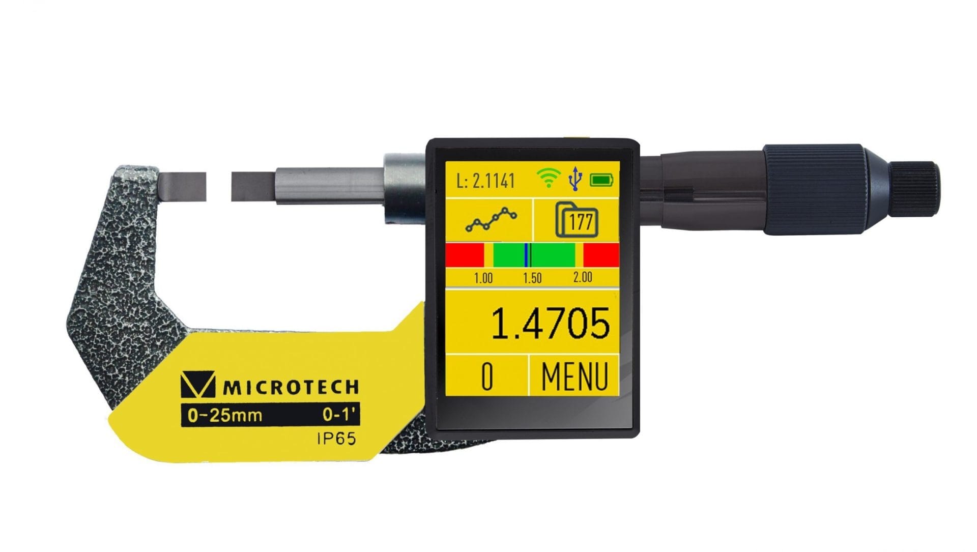 25mm Messschraube mit 0,001mm Auflösung, ISO17025 Kalibrierzertifikat - Microtech Metrology
