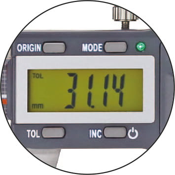 Digital-Taschen-Messschieber mit Tol-LED, Absolut System, IP 54