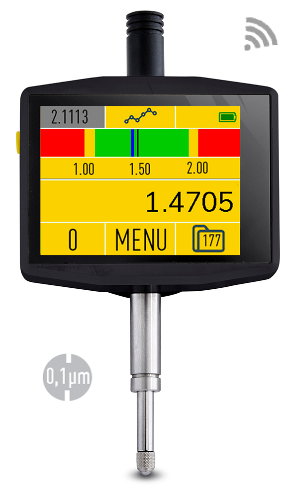 100mm Digitale Messuhr, 0,0035mm Auflösung, Color Touchscreen, ISO 17025 Kalibriert - Microtech Metrology