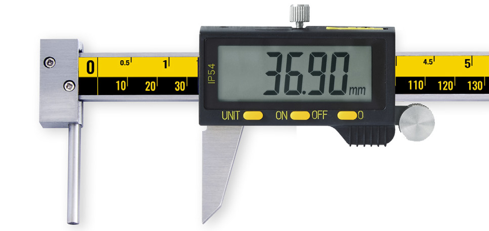 150mm Digital Messschieber zur Rohrwanddickenmessung, 0,01mm, USB, IP 54 - Microtech Metrology