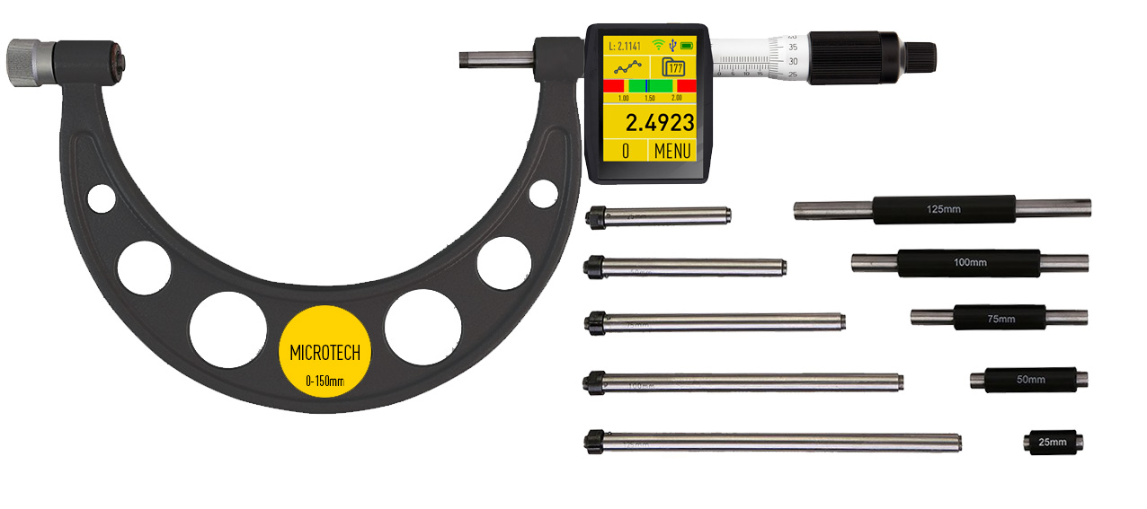 150mm Digital Messschraube, 0,0001mm - Microtech Metrology