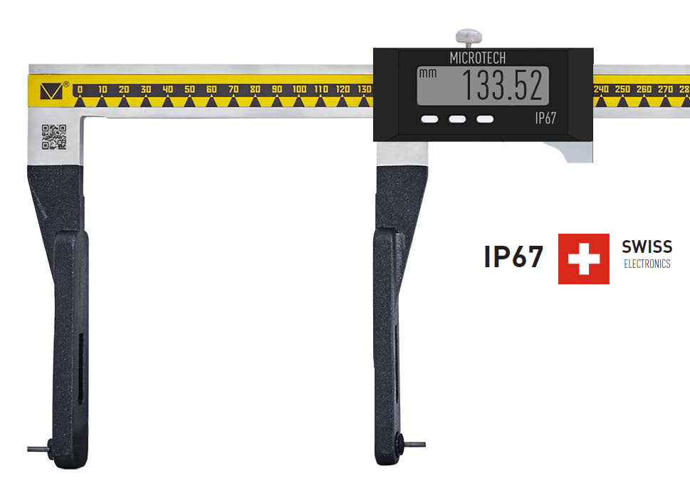1000mm Lang-Messschieber, 0,01mm Auflösung, IP 67, ISO 17025 Kalibrierzertifikat - Microtech Metrology
