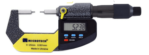 100mm Digital Messschraube mit dünne Spitzen, 0,001mm, IP 65 - Microtech Metrology