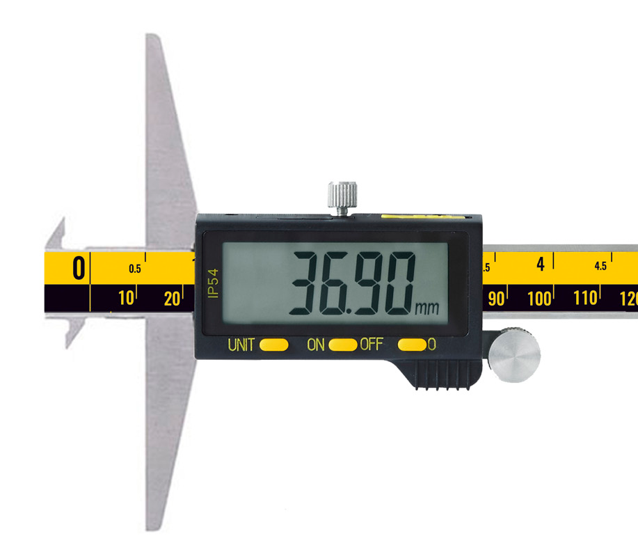 150mm Digitaler Tiefenmessschieber, 0,001mm Auflösung, IP 54, USB-Ausgang - Microtech Metrology