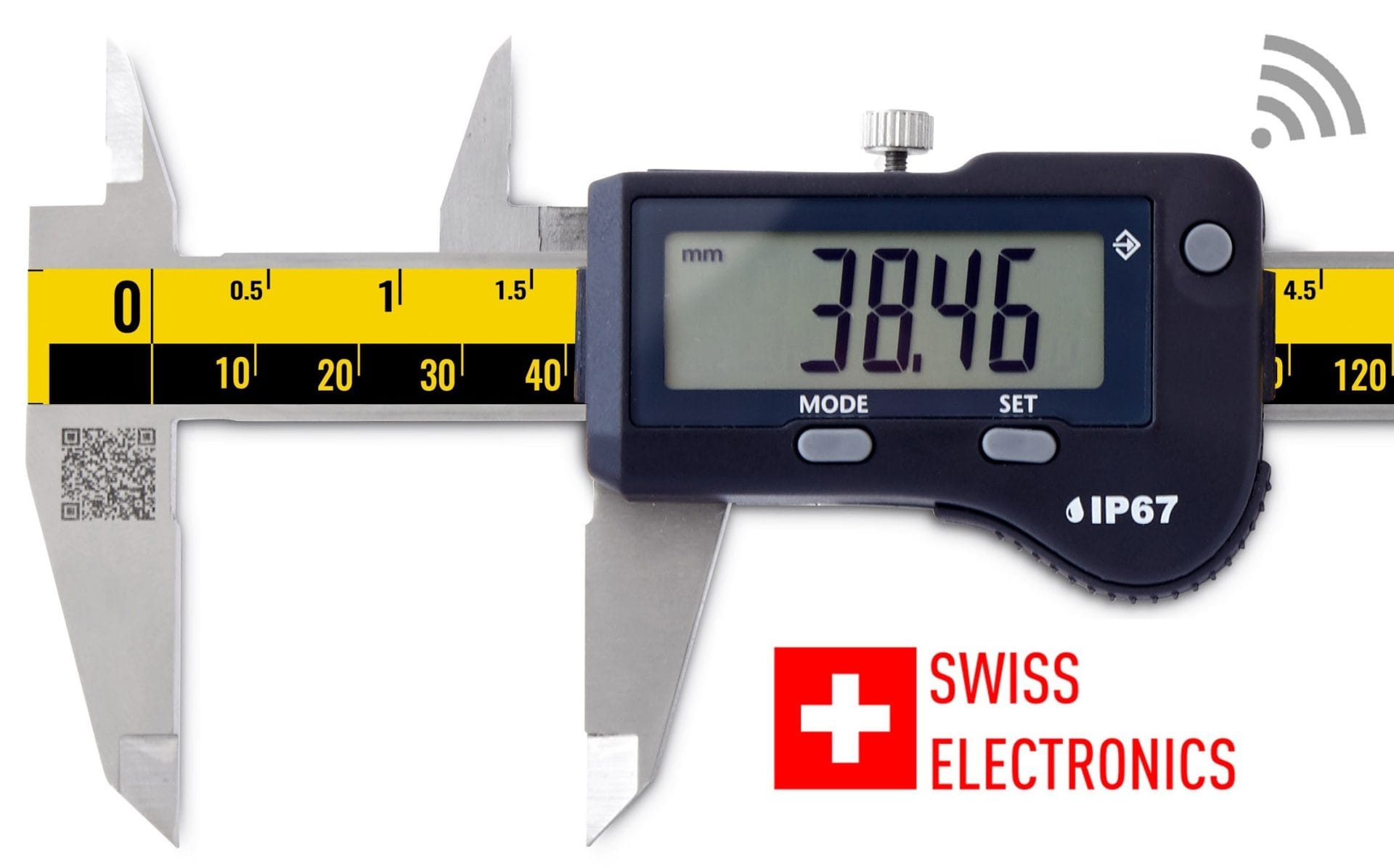150mm Digitaler Präzisionsmessschieber, 0,01mm, IP 67, rundes Tiefenmaß – Microtech Metrology