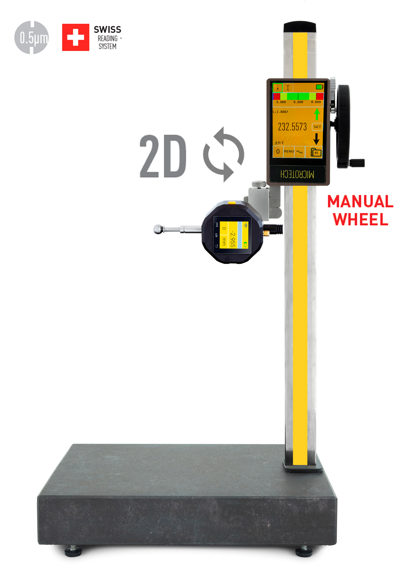 0-600mm 2D Messmaschine mit Laser Sensor, Color 3,5" Touchscreen, ISO 17025 kalibriert - Microtech Metrology