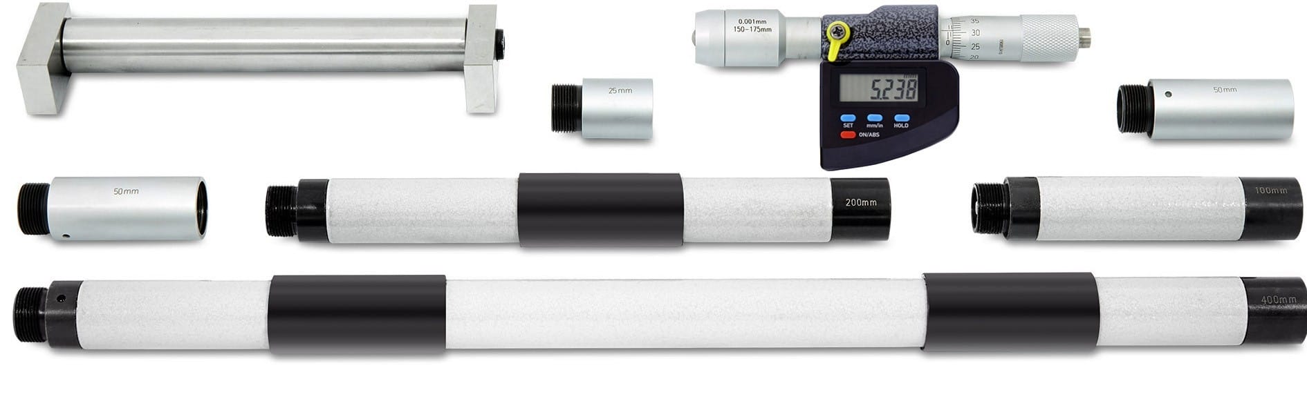1.500mm Digital Innenmessschraube, 0,001mm, IP 65, kalibriert nach ISO 17025 - Microtech Metrology