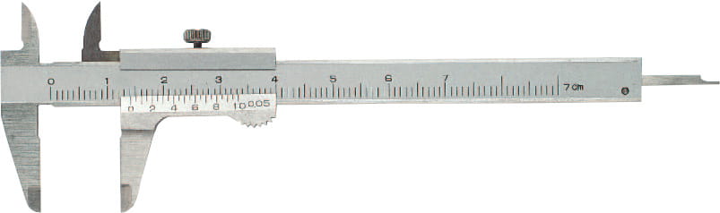 M201.005 - Klein-Messschieber 100x0,02mm  mattverchromt, Feststell,  0,07 kg